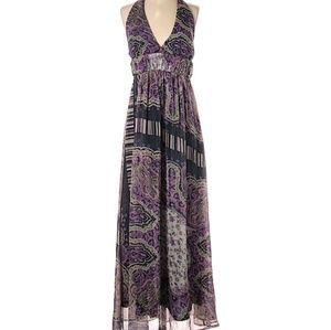 Halter asymmetrical dress